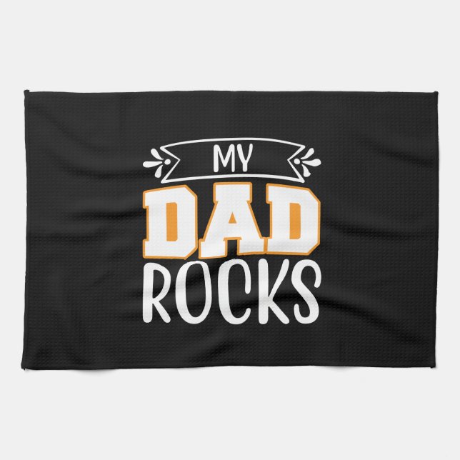 Gifts Pappa | Min Pappa Sten Kökshandduk (Horisontell)