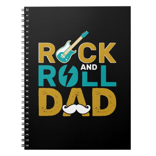Gifts Pappa | ROCK AND ROLL PAPPA Anteckningsbok (Framsidan)