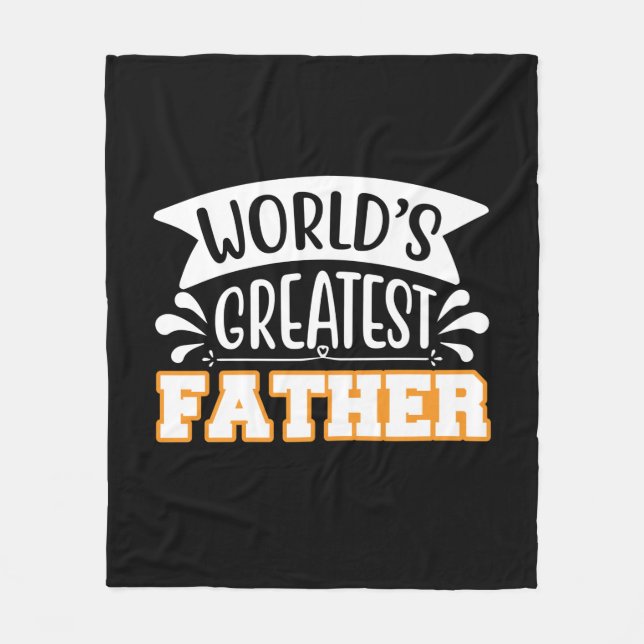 Gifts Pappa | VÄRLDSMÄSTARE FAR Fleecefilt (Framsidan)