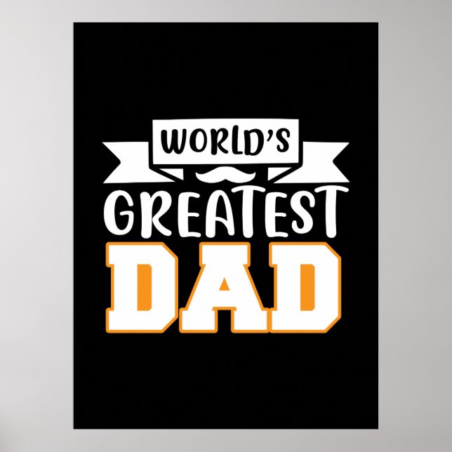 Gifts Pappa | VÄRLDSMÄSTARE PAPPA Poster (Framsidan)