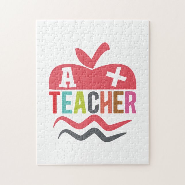 Gifts Teacher | A Plus Lärare Pussel (Vertikal)