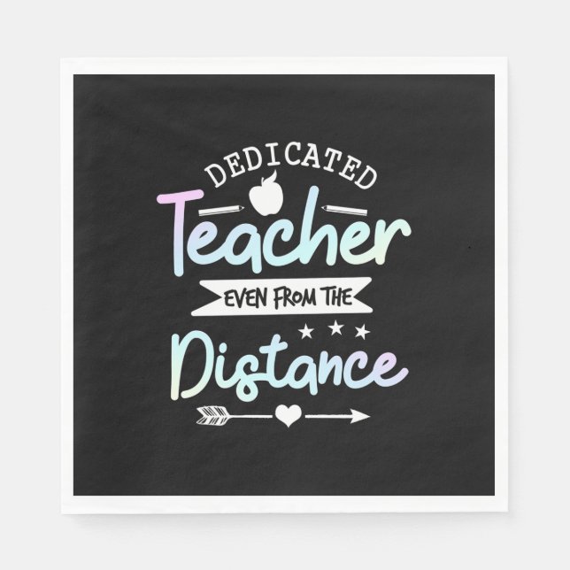 Gifts Teacher | Avstånd specialutbildad lärare Pappersservett (Framsidan)