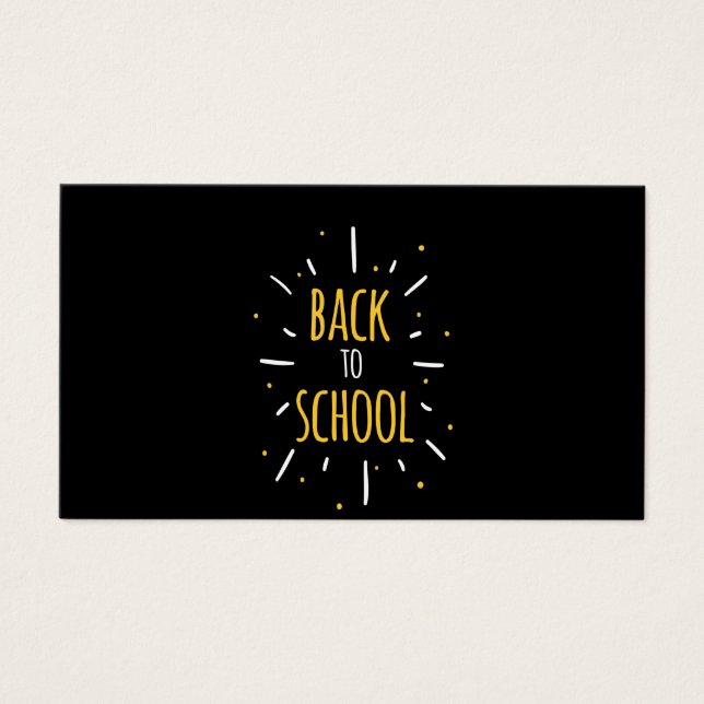 Gifts Teacher | Back to school Now Visitkort (Framsidan)