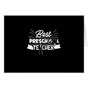 Gifts Teacher   Best Preschool Teacher Hälsningskort