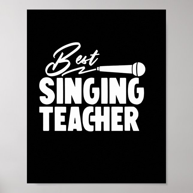Gifts Teacher | Best Singing Teacher Poster (Framsidan)