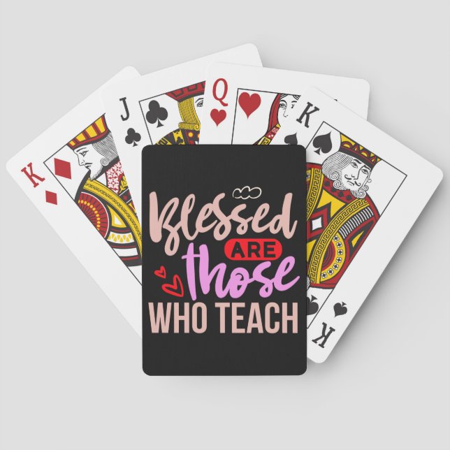 Gifts Teacher | De som studerar är välkända Casinokort (Baksidan)