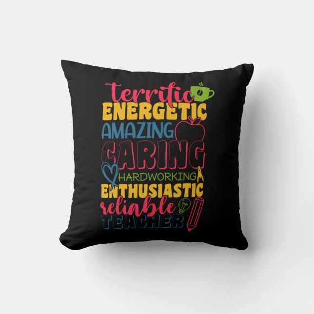 Gifts Teacher | Fantastisk Caring Teacher Kudde (Framsida)