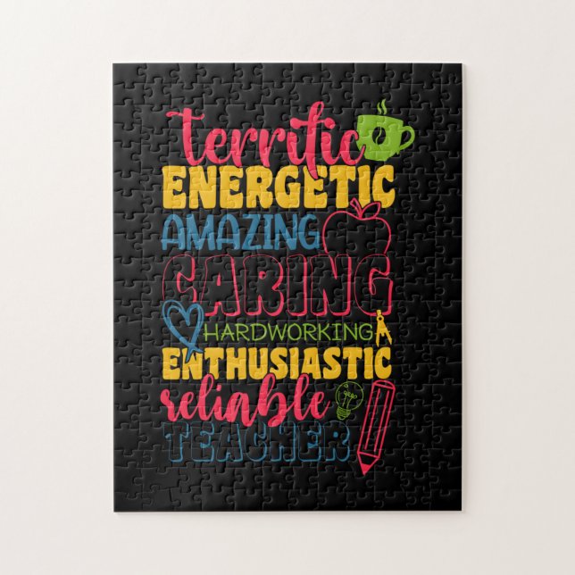 Gifts Teacher | Fantastisk Caring Teacher Pussel (Vertikal)