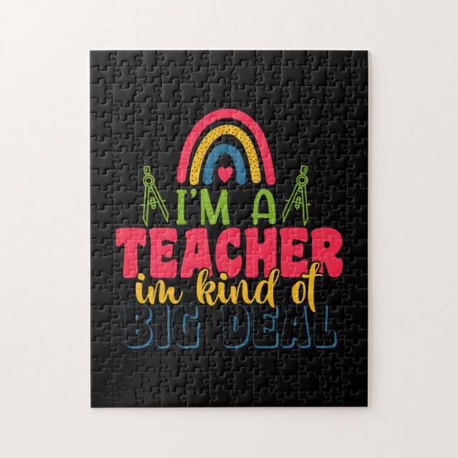 Gifts Teacher | Jag är lärare i stort Pussel (Vertikal)