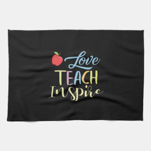 Gifts Teacher   Kärlek Teach Inspire Kökshandduk