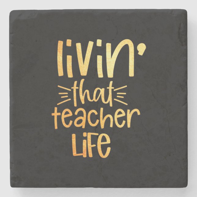Gifts Teacher | Lärarliv Stenunderlägg (Framsidan)