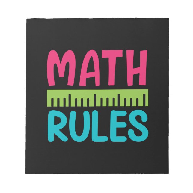 Gifts Teacher | Math Regler Anteckningsblock (Framsida)