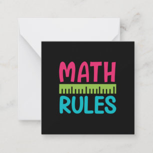 Gifts Teacher Math Regler Anteckningskort