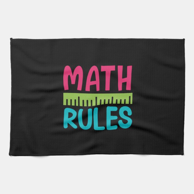 Gifts Teacher | Math Regler Kökshandduk (Horisontell)
