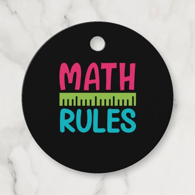 Gifts Teacher | Math Rules Gåvor Etiketter (Framsida)
