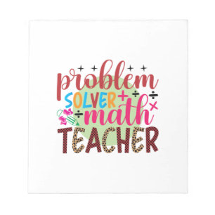 Gifts Teacher Problem Solver Math Teacher Anteckningsblock