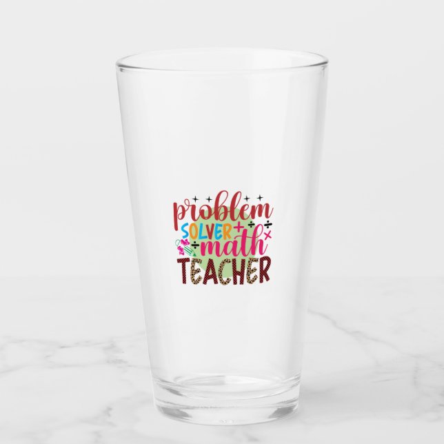 Gifts Teacher | Problem Solver Math Teacher Glaskopp (Framsida)