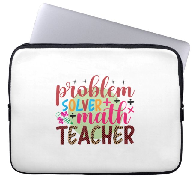 Gifts Teacher | Problem Solver Math Teacher Laptop Fodral (Framsidan)