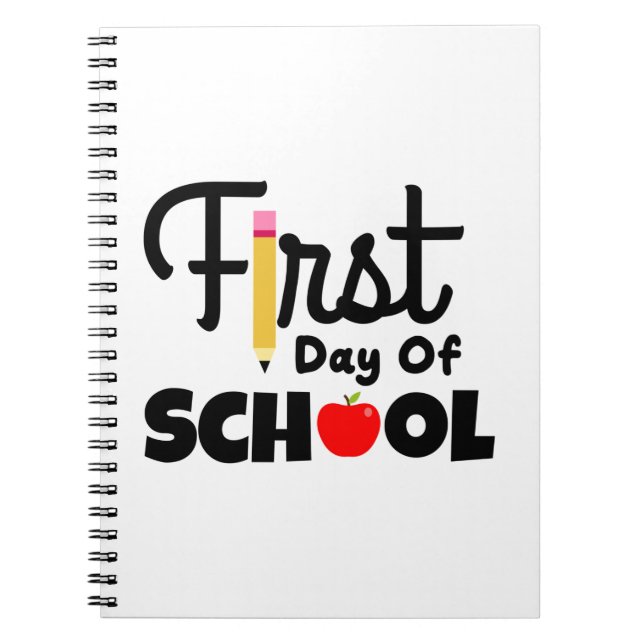 Gifts Teacher | Skolans första dag Anteckningsbok (Framsidan)