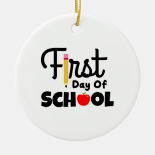 Gifts Teacher Skolans första dag Julgransprydnad Keramik