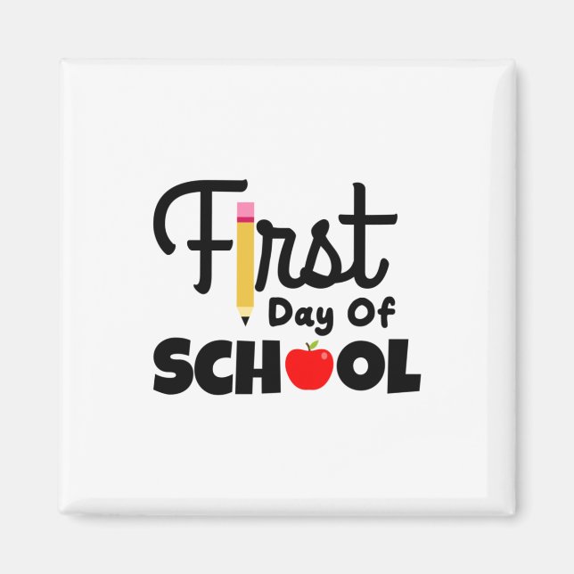 Gifts Teacher | Skolans första dag Magnet (Framsidan)
