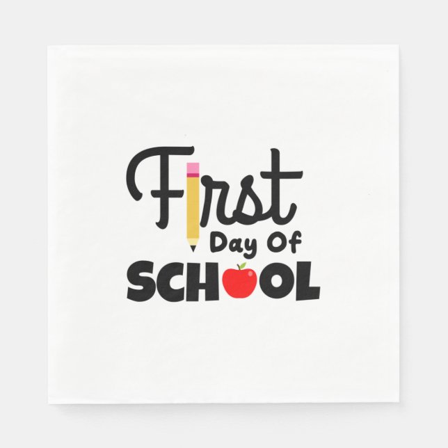 Gifts Teacher | Skolans första dag Pappersservett (Framsidan)