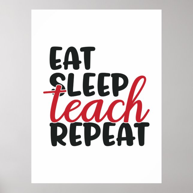 Gifts Teacher | Upprepning av viloläge för Ät Poster (Framsidan)