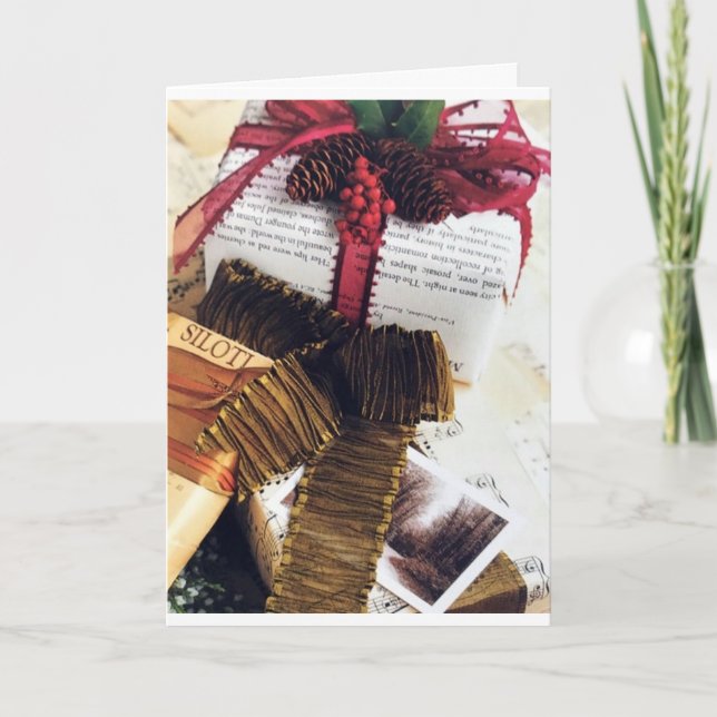 GIFTSINSATSERNA ÄR AVBRYTADE/TRÄD ÄR TRIMMED GOD J KORT (Framsida)