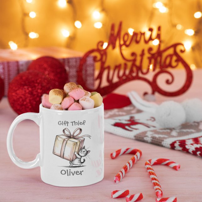 Giftstöld Rollig familjematchande jul Kaffemugg (Skapare uppladdad)