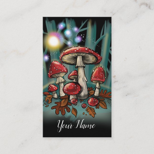 Giftsvampmushrooms~visitkortar Visitkort (Framsida)