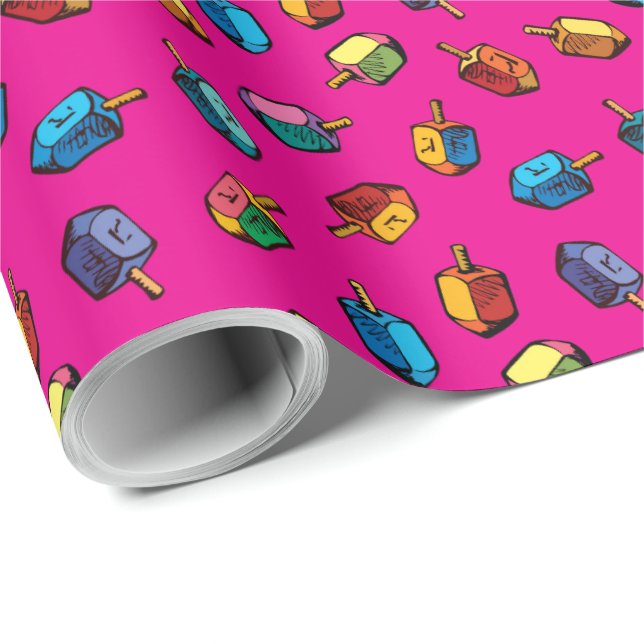 Giftwrap - Chanukah Gift Wrapping Papper - Judaica Presentpapper (Rullad Hörn)