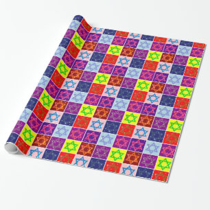 Giftwrap - judiska stjärnor - Giftwrapping papper Presentpapper