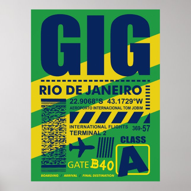 GIG Rio de Janeiro flygplats Poster (Framsidan)
