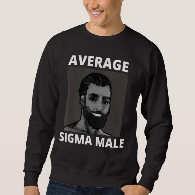 Gigachad Average Sigma Male Grindset Meme 28 Lång Ärmad Tröja (Framsida)
