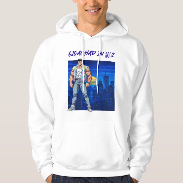 GIGACHAD I 80-TALET HOODIE (Framsida)