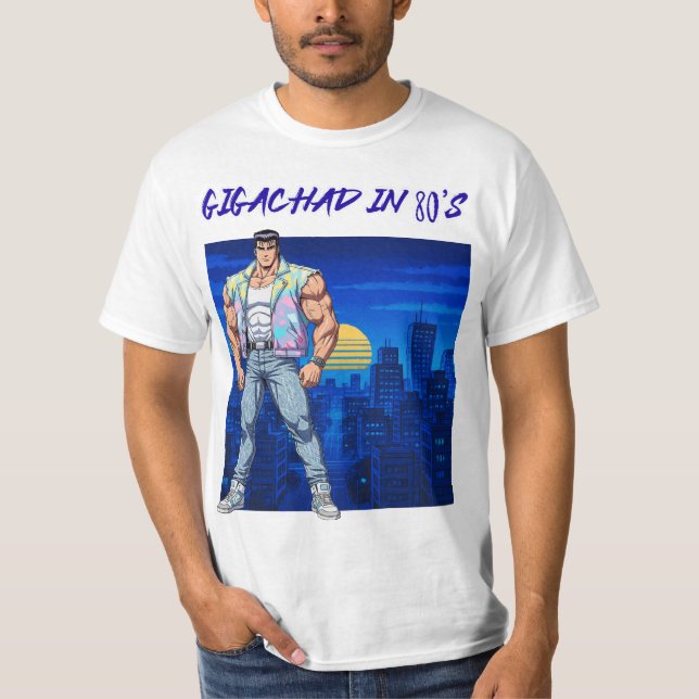 GIGACHAD PÅ 80-TALET T SHIRT (Framsida)