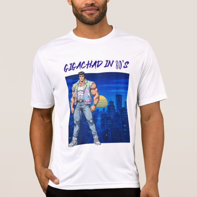 GIGACHAD UNDER 80-TALET T SHIRT (Framsida)