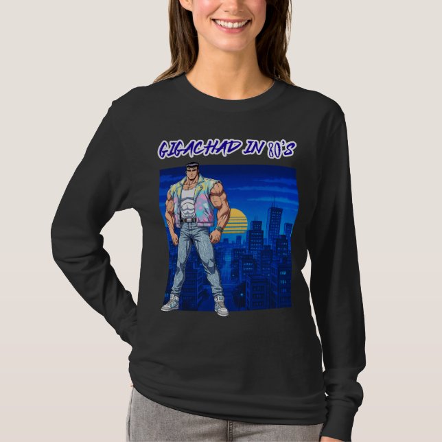 GIGACHAD UNDER 80-TALET T SHIRT (Framsida)