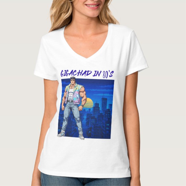 GIGACHAD UNDER 80-TALET T SHIRT (Framsida)
