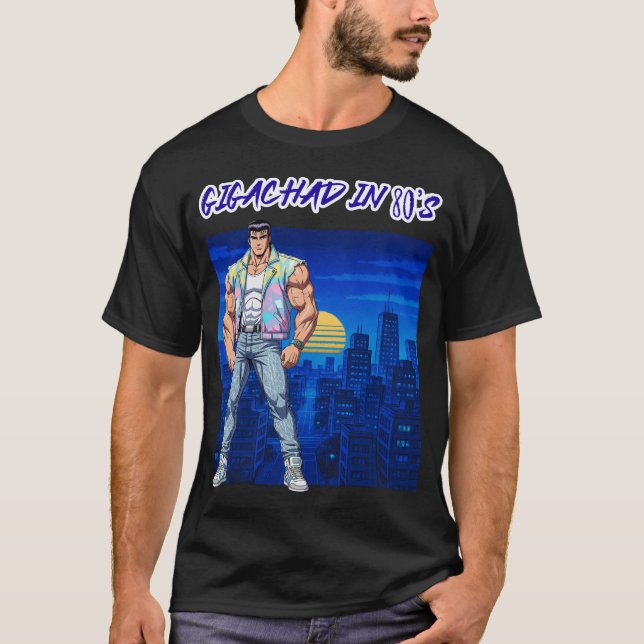 GIGACHAD UNDER 80-TALET T SHIRT (Framsida)