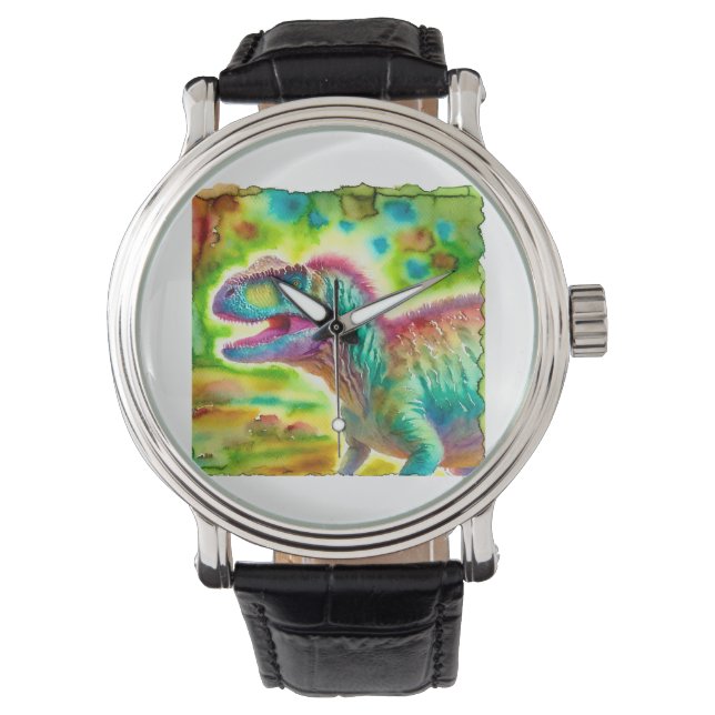 Giganotosaurus 041124AREF137 - Watercolor Armbandsur (Framsida)