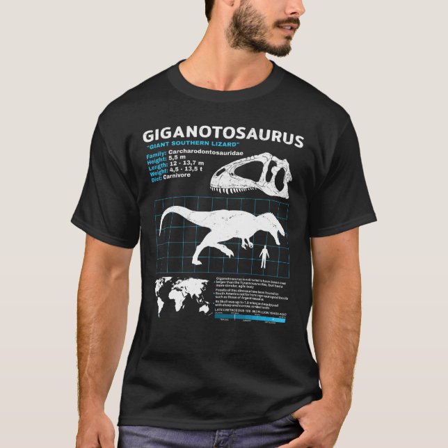 Giganotosaurus Fact Lakan T-Shirt (Framsida)