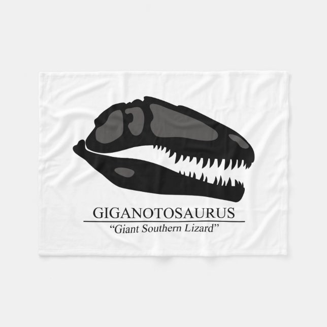 Giganotosaurus Skull Fleecefilt (Framsidan (Horisontell))