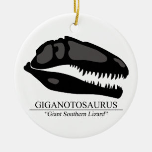 Giganotosaurus Skull Julgransprydnad Keramik