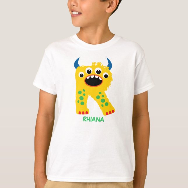 Gigantisk brevT-tröja (brev R) Tee Shirt (Framsida)
