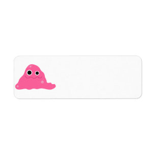Gigantisk etikett för rosa Slime Returadress Etikett