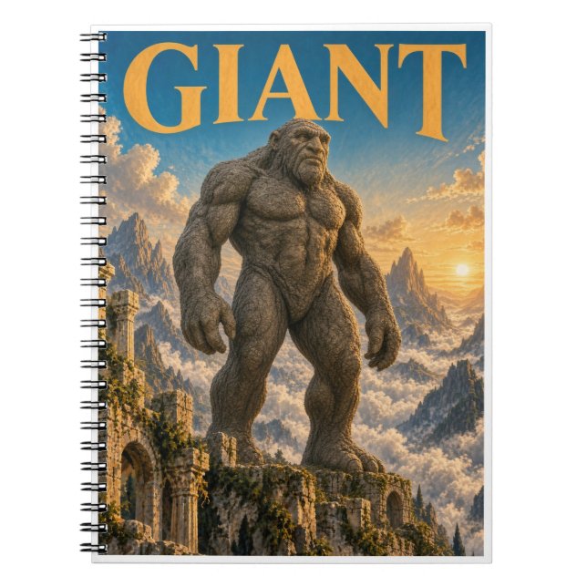 Gigantisk, gotisk fantasymonster anteckningsbok (Framsidan)