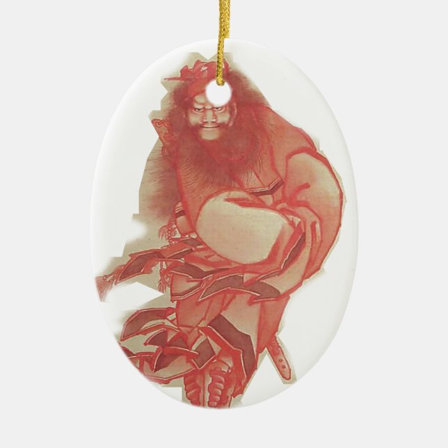 Gigantisk jägare julgransprydnad keramik (Framsidan)