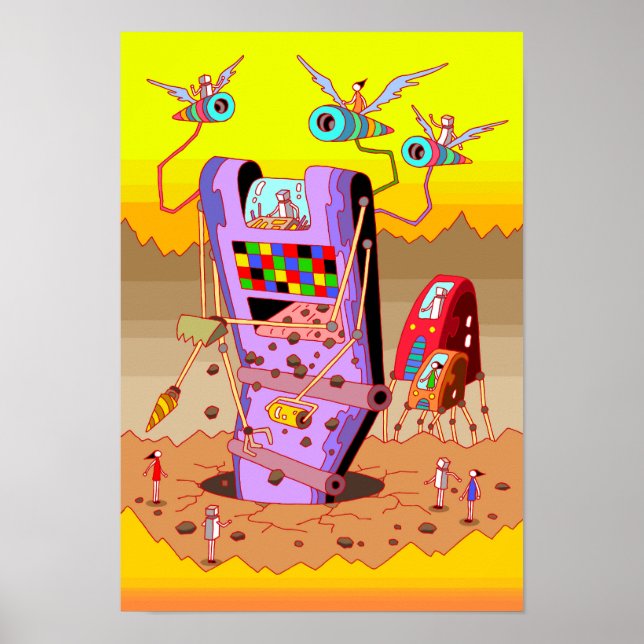 Gigantisk konstruktionsmaskin. poster (Framsidan)