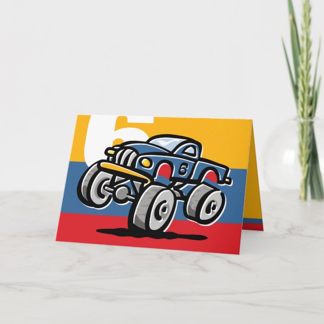 Gigantisk lastbil6efödelsedag kort (Framsida)